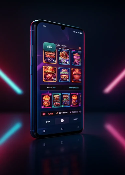 Interface moderne et jeux variés de Oscarspin Casino, mettant en avant une expérience de jeu fluide sur mobile.